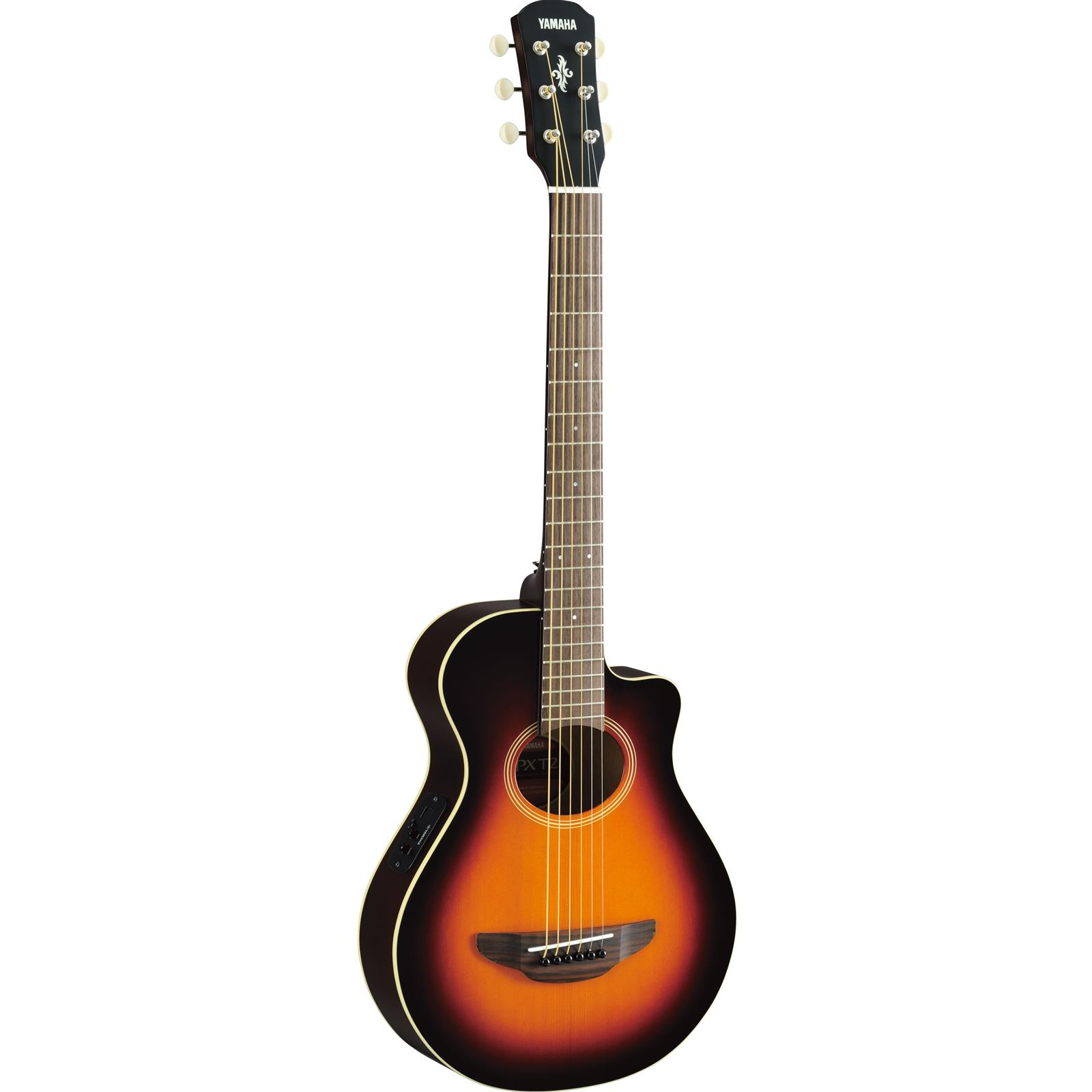 Yamaha 3/4 acoustic-electric guitar, gig bag, Old Violin Sunburst